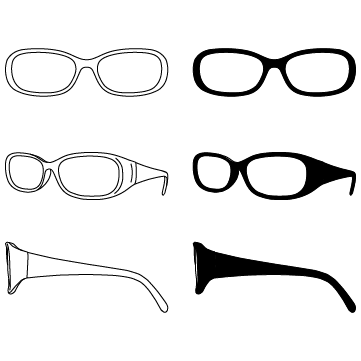 メガネ（オーバル型）のサムネイル