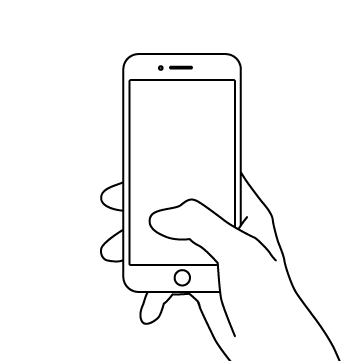スマホと手（操作）のサムネイル