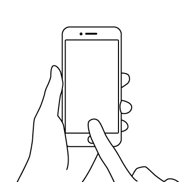 スマホと手（操作 2）のサムネイル