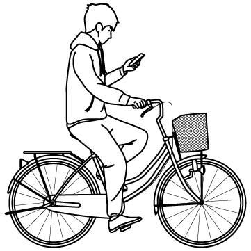 自転車ながらスマホのサムネイル