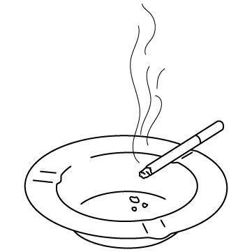 たばこと灰皿のサムネイル