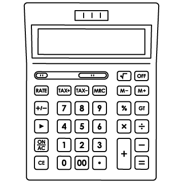 電卓 計算機 の無料イラスト素材 Linustock ライナストック